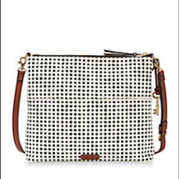 white polka dot purse